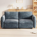 Guyii L Shaped Modern Sofa Modular Sectional Couch with Ottoman 7 Seater Deep Seat Sofa for Living Room Bedroom Apartment Office (2 Seats)