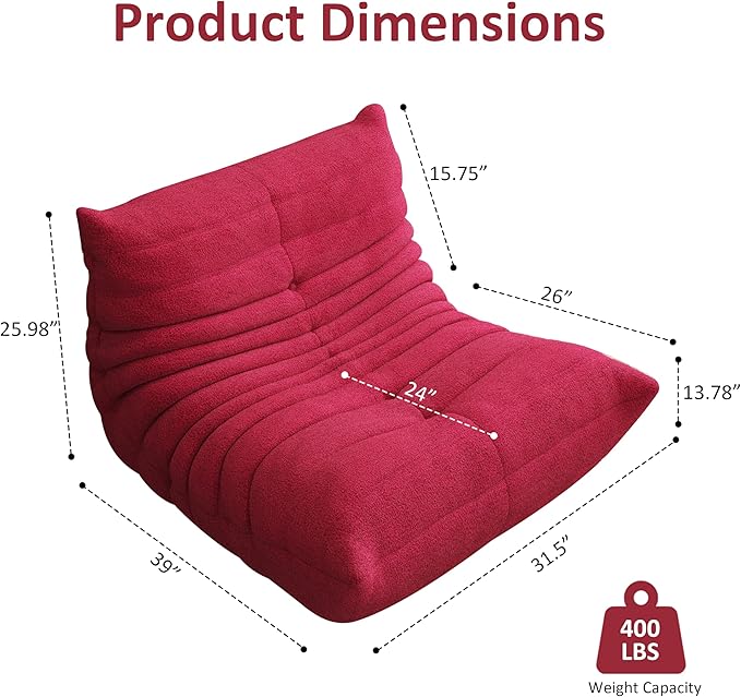 Living Room Chair Oversized Chair for Living Room (Burgundy Single)
