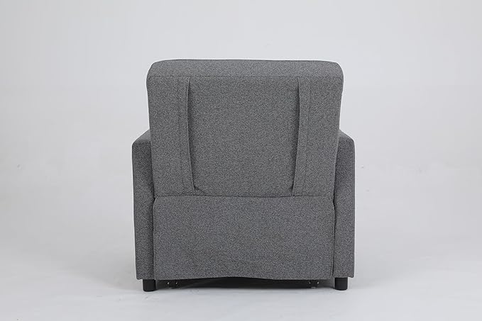 KEIKI Sleeper Chair Bed 3-in-1 Convertible Pull Out Sleeper Chair Bed Convertible Sofa Bed with USB Ports Side Pocket Single Armchair for Small Spaces Living Room Apartment Antique Grey