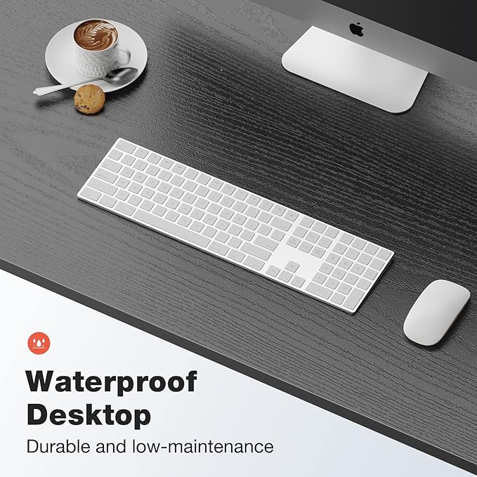 Sweetcrispy Small Computer Office Desk 40 Inch Kids Student Study Writing Work with Storage Bag &amp Headphone Hooks Modern Simple Home Bedroom PC Table - Black