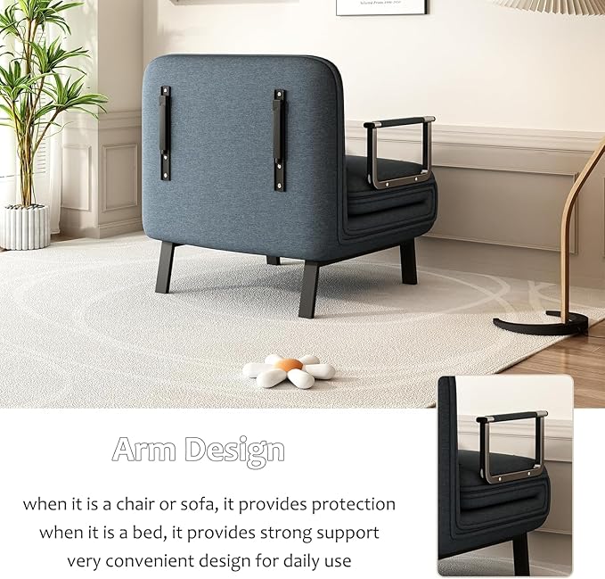 Convertible Sleeper Sofa 31.5″ Tri-Folding Queen Sofa Bed with Adjustable Backrest Velvet Comfy Loveseat Sleeper Sleeper Sofa Bed for Adults Modern Futon Sofa Bed for Bedroom Living Room (31.5in)