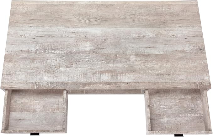 Computer Desk Home Office Laptop Storage Drawers 48 l Work Beige Laminate Black Metal Contemporary Modern