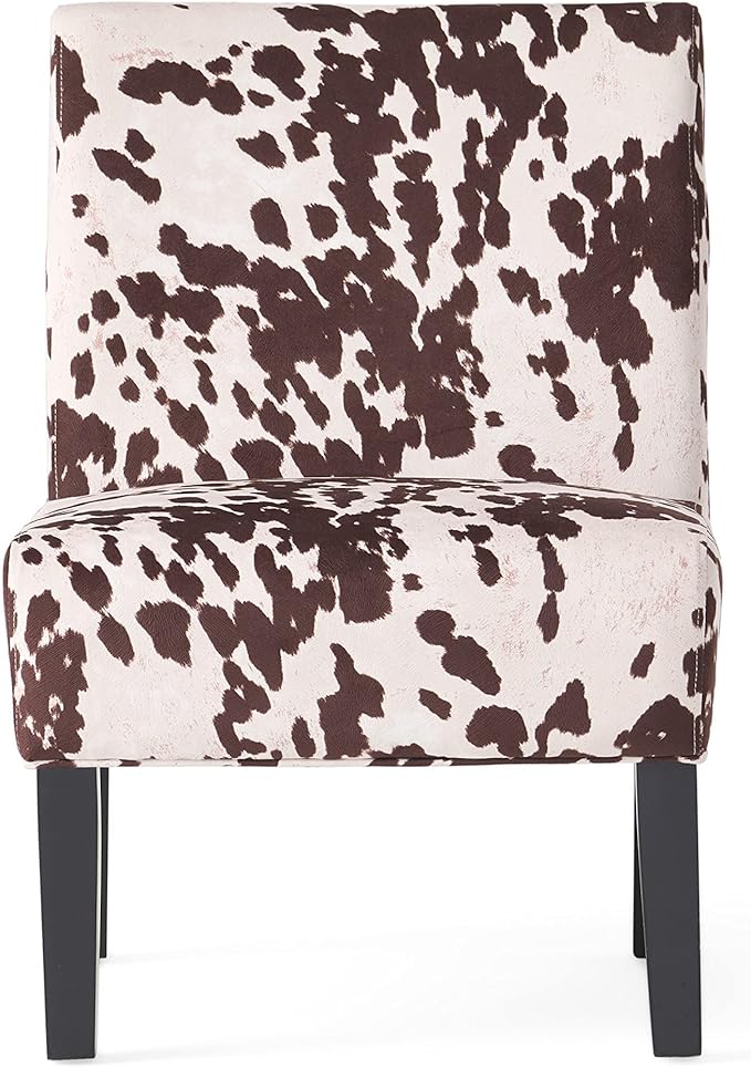 Christopher Knight Home Kassi Fabric Accent Chairs 2-Pcs Set Milk Cow