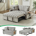 53.9 3-in-1 Convertible Sleeper Sofa Bed Loveseat Pull Out Bed with USB Ports &amp Swivel Stand Modern Foldable Sofa Bed with Tabletop Sleeper Couch for Living Room Bedroom (Grey)