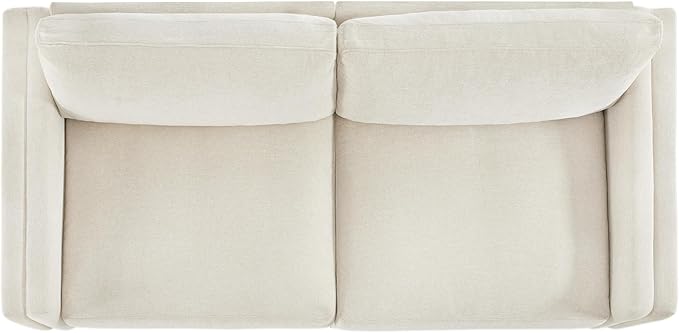 CHITA Super Large Luxury Loveseat Sectional Modular Sofa Down Filled Modern Sofa Deep Seat Comfty Cloud Couch 83 inch Width 2 Seat Couch Solid Wood Leg Linen