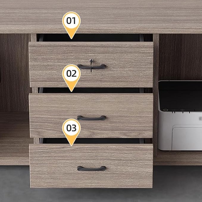 File Cabinet Under Desk with Lock Data with Wheels Storage Cabinets(A)