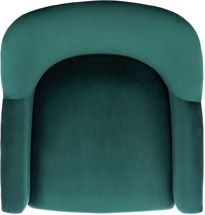 Safavieh Home Brienne Retro Glam Emerald Green Velvet and Brass Arm Chair