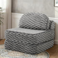 Folding Sofa Bed 3-in-1 Convertible Sleeper Chairs with PillowBack Support Fuzzy Fabric Floor Couch Bed for Adults Boneless Couches Living Room Bedroom Apartment Grey