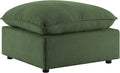 VANOMi Modular Ottoman Stool Cube Footrest Replacement for Sectional Sofa Upholstered Ottoman Seat Green
