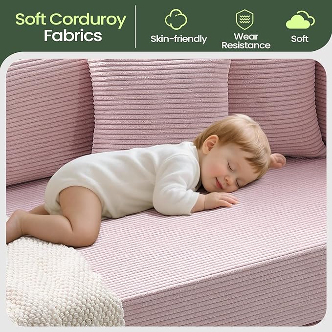 Multi-functionalcorduroy Sofa Bed Crafted from Corduroy Fabric is Ideal for Apartments and Living Rooms. Sleeper Sofa Couch Folding futon or Foldable Floor Convertible Floor Studio | Multi-functiona