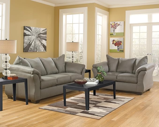 Signature Design by Ashley Darcy Casual Plush Sofa Grayish Brown