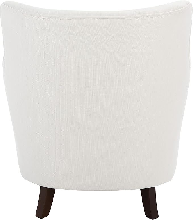 SAFAVIEH Home Collection Levin White/Walnut Accent Club Chair