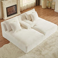 78” Oversized Double Chaise Lounge Indoor Corduroy Sleeper Sectional Couch Upholstered Boneless Cloud Sofa Deep Seat Comfy Plush Chair Bed for Living Room