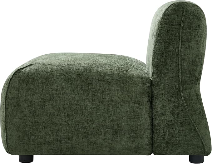 Christopher Knight Home Milio Modern Accent Chair with Ottoman Foot Rest Wooden Frame Club Chair and Ottoman Comfy Living Room Lounge Chair with Coffee Table Single Sofa and Footstools Green