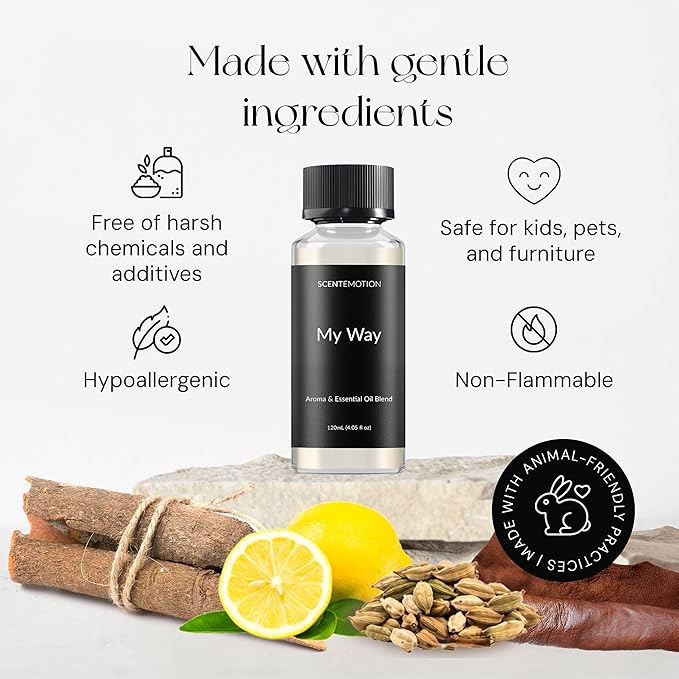 My Way Diffuser Oil Inspired by The 1 Miami Beach Scent Scent Diffuser Oil with Notes of Cardamom Leather Lemon &amp Iris Aromatherapy Fragrance Essential Oil Blend | 120ml 4.05 fl oz