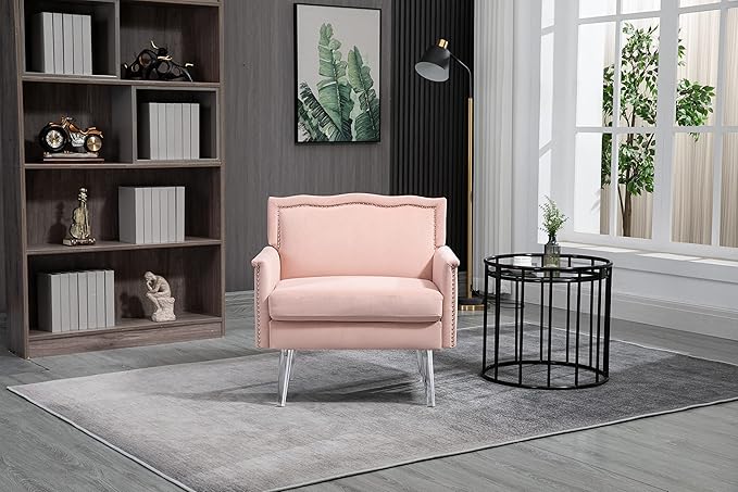Accent ChairLiving Room Chair Leisure Single Sofa with Acrylic feet