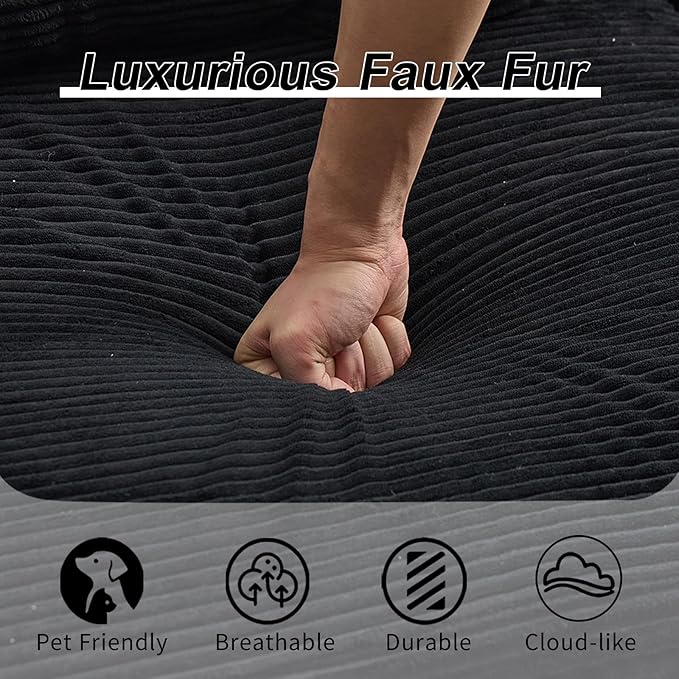 Folding Sofa Bed Convertible Sleeper Chair with Pillow Single Sofa with Back Support Portable Fold Out Chair Cloud Couch Bed Comfy Floor Sofa Lounge for Living Room Bedroom Black