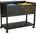 Safco Mobile File Cart Fits Letter and Legal-Size Hanging Folders Includes a Locking Lid &amp 2 Keys