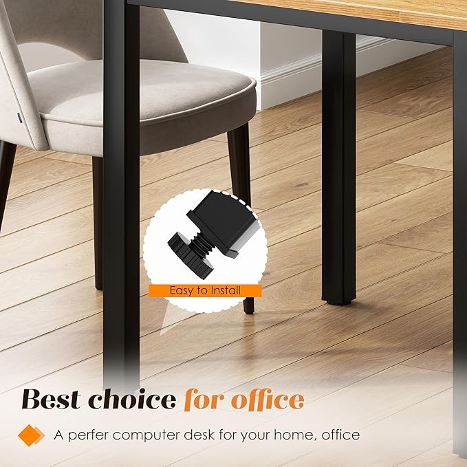 SDHYL 31.5 inches Modern Computer Desk Wooden Home Office Desk Small Writing Desk Study Table Sturdy Workstation Easy Assemble Teak (31.5L * 31.5W)
