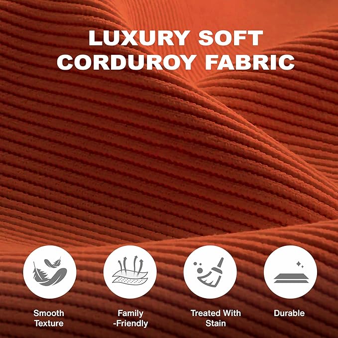 MYFUNSHOP Sleeper Sofa Bed4-in-1 Convertible Folding Boneless CouchFoldable Love Seat with Blanket Pillow Corduroy Floor Futon Couch for Living RoomBedroomLounge Studio