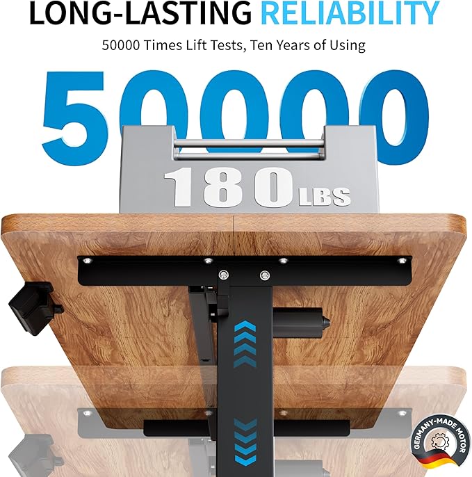 BIZUM Electric Standing Desk 55x24 inches Height Adjustable Desk Sit to Stand Desks Memory Gaming Computer Workstation for Home Office Light Rustic Brown