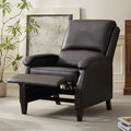 VKNOW Recliner Chair Leather Recliner with Soft Armrest Home Theater Seating with Adjustable Back and Lumbar Support Single Sofa for Adults Lounge Chair for Living Room Bedroom(Chestnut Brown)