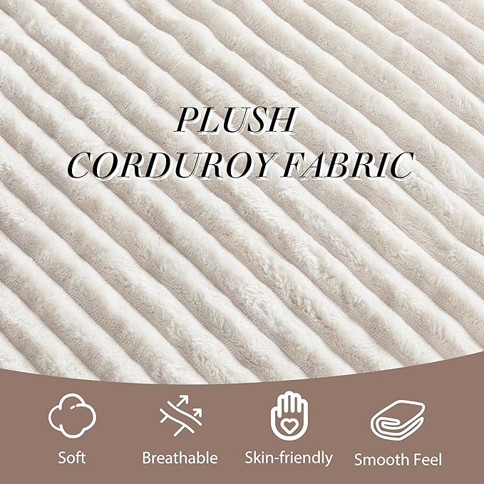 Shintenchi 105 Modular Sectional Sofa Boneless L Shaped Couch with Deep Seat Cloud Foam Couch with Oversized Chaise Plush Corduroy Sofa No Assembly Needed for Living Room Beige