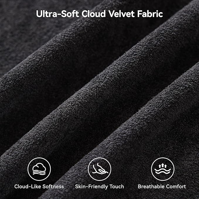 140''Oversized Cloud Velvet Curved Sectional Couch Boneless Couch with L-Shape Chaise Upholstered Compression Memory Foam Modular Sectional Sofa for Living Room No Assembly Required Black