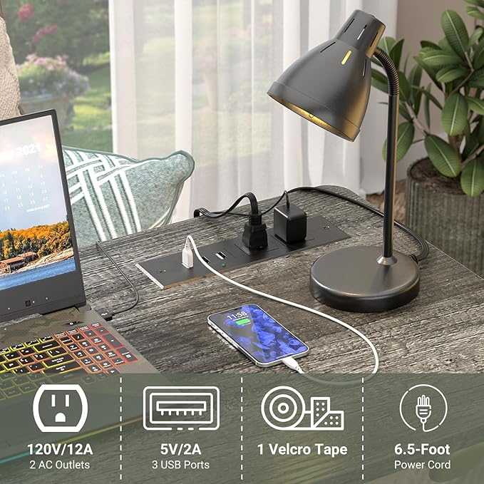 32 Height Adjustable Standing Desk with Power Outlets - Manual Rolling Stand Up Desk with Wheels Small Portable Computer Desk Mobile Laptop Table with Storage Shelves for Home Office Grey Oak