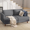 Furnimart 66 Wide Loveseat Sofa Extra Spacious Seating Deep Cloud Couch with Removable Cushions Mid-Century Modern 2-Seater for Living Room &amp Small Spaces