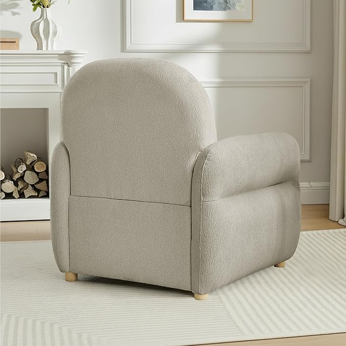 Accent Chairs Set of 2 Living Room Chairs in Chenille Fabric Modern Reading Chair with Storage Function for Living Room Apartment and Compact Spaces (Grey)