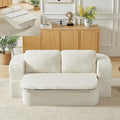 Convertible Folding Sofa Bed 75 Futon Floor Couch Modular Sleeper Loveseat Sectional Couches Boneless Cloud Plush Fluffy Fabric for Living Room Guest Room No Assembly Required Beige