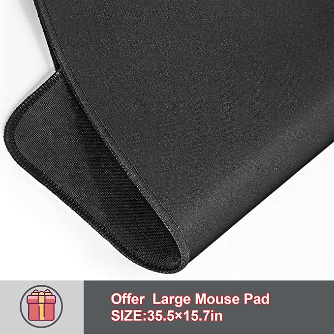 Standing Desk 63 x 24 in Adjustable HeightElectric Stand Up DeskCurved Sit Stand Home Office Computer Desk with casters Mouse pad and Headphone Hook(White)