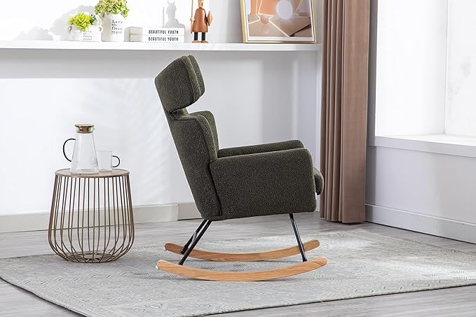 Fish Tail Living Room Comfortable Rocking Chair Living Room Chair