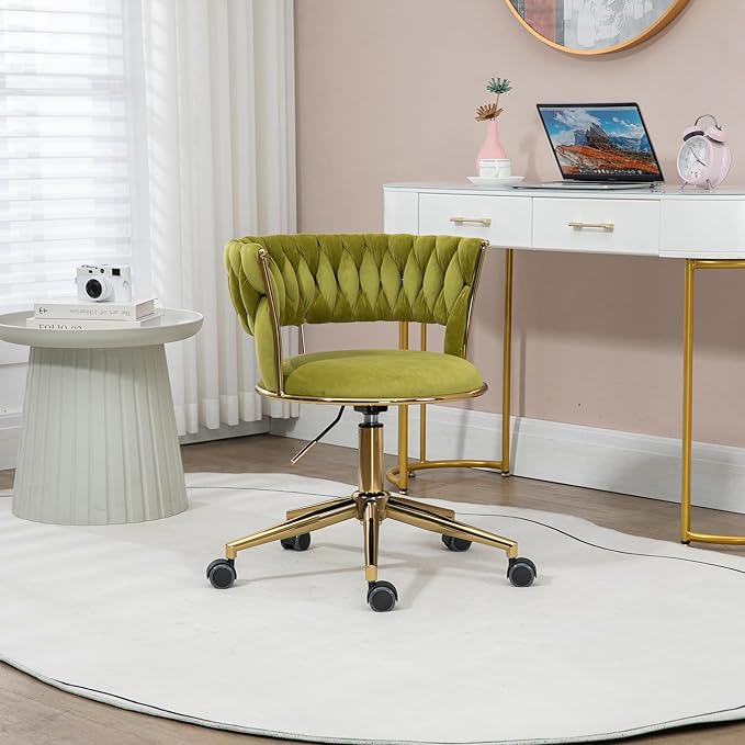 Chair Vanity Chair Modern Adjustable Home Computer Executive Chair Swivel Task Chair for Small Space Living Room Make up Studying