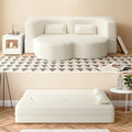 78 Convertible Sofa Bed 2-in-1 Folding Floor Couch with 2 Pillows Sleeper Sofa for Living Room and Bedroom No Assembly Required (Beige Corduroy Fabric)