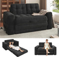 Convertible Sofa Bed 2 in 1 Boneless Couch Bed with 2 Pillows Corduroy Pull out Couch Folding Sofa Bed with Deep Seat Small Loveseat Sleeper Sofa Bed in a Box for Small Spaces No Assembly Required