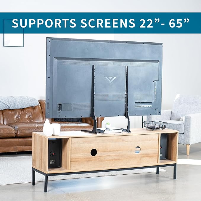 VIVO Universal Tabletop TV Base Stand for 22 to 65 inch LCD Flat Screens Pedestal Replacement Legs VESA Mount with Hardware Included STAND-TV00Y