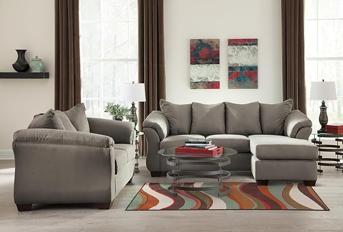 Signature Design by Ashley Darcy Casual Plush Loveseat Grayish Brown