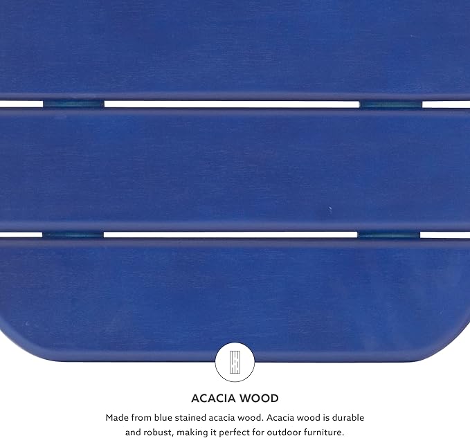 Linon Jayde Blue Adirondack Outdoor Accent Table