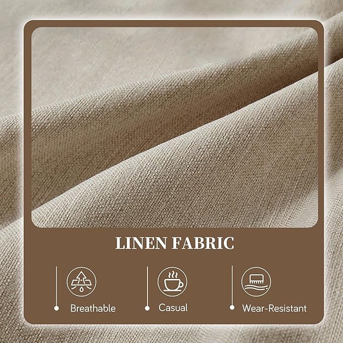 Yongqiang Modern Upholstered Bench with Back Tufted Loveseat Settee for Dining Room Living Room Entryway Sofa Couch Banquette with Wood Legs Khaki