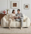 Alpen Loveseat Sofa 75 Comfortable Couch with Armrests 2 Seater Memory Foam Couches with Tufted Cushion &amp Backrest Compressed Sofas for Bedroom Living Room White