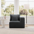 Novilla Modular Sectional Sofa Modern Cloud Sectional Couch with SmartS Coil® Support Upholstered Boneless Couch for Living Room Apartments Bedroom No Assembly Required Dark Gray (Right-Arm Chair)