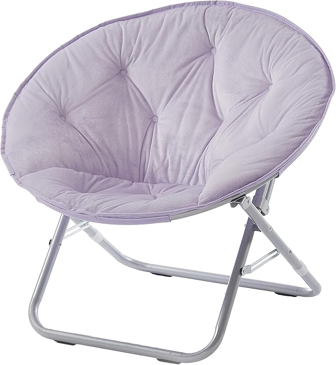 Urban Lifestyle Micromink Foldable Saucer Chair Lavender