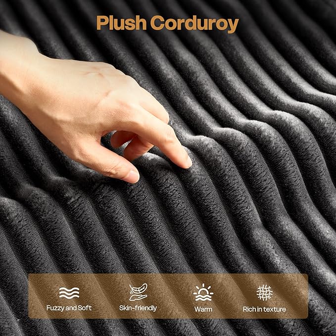 96 LShaped Modular Sectional Sofa Couch - Comfy Upholstered Cloud Couches for Living Room - Modern Minimalist CouchDeep SeatNo Assembly Required (GrayPlush Corduroy Right Facing Chaise) | No Asse