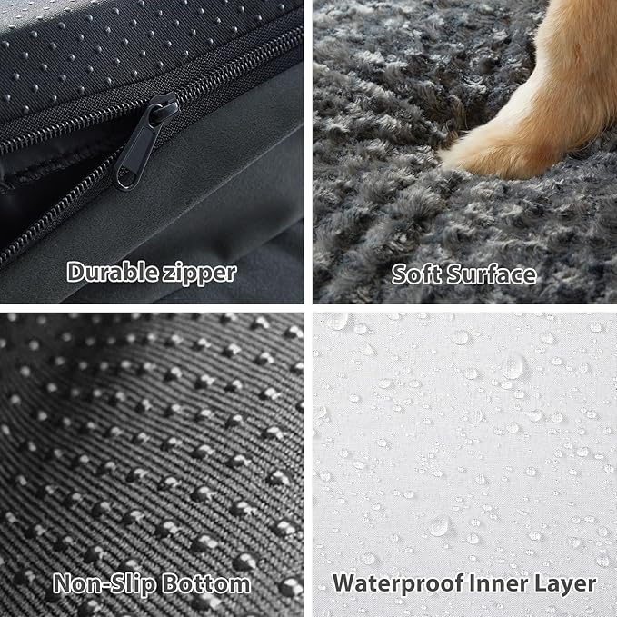 BFPETHOME Orthopedic Dog Beds for Large Dogs-Waterproof Sofa Dog Bed with Removable Washable Cover Large Pet Bed with Waterproof Lining and Nonskid Bottom Pet Bed for Dogs
