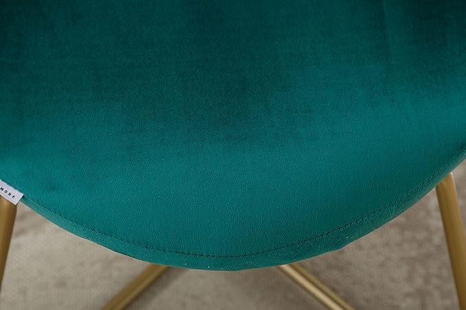 Modern Velvet Accent Chair Comfy Cute Upholstered Vanity Desk Chair w/Metal Legs Soft CushionArmchair for Living Room 2PC/Set