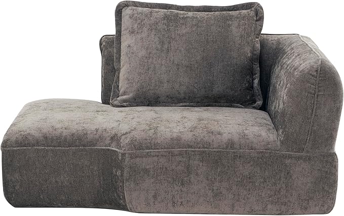Merax 121 L-Shaped Sectional Sofa with Chaise Lounge No Assembly Required 2-Piece Set Modern 4 Seat Sofa for Living Room Soft Upholstery 32 Deep Seating (Dark Brown)