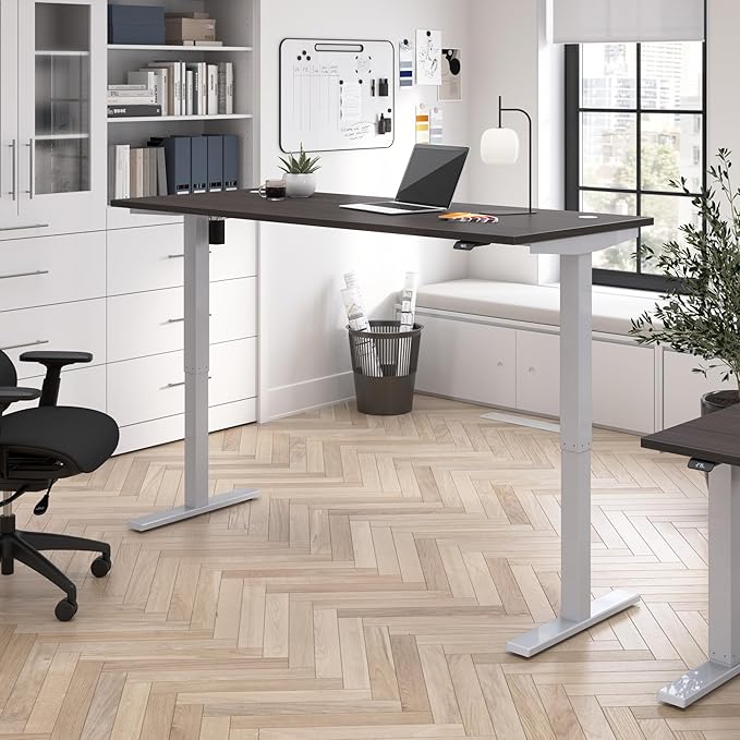 Bush Business Furniture Move 40 Series Height Adjustable Desk 72W x 30D Storm Gray