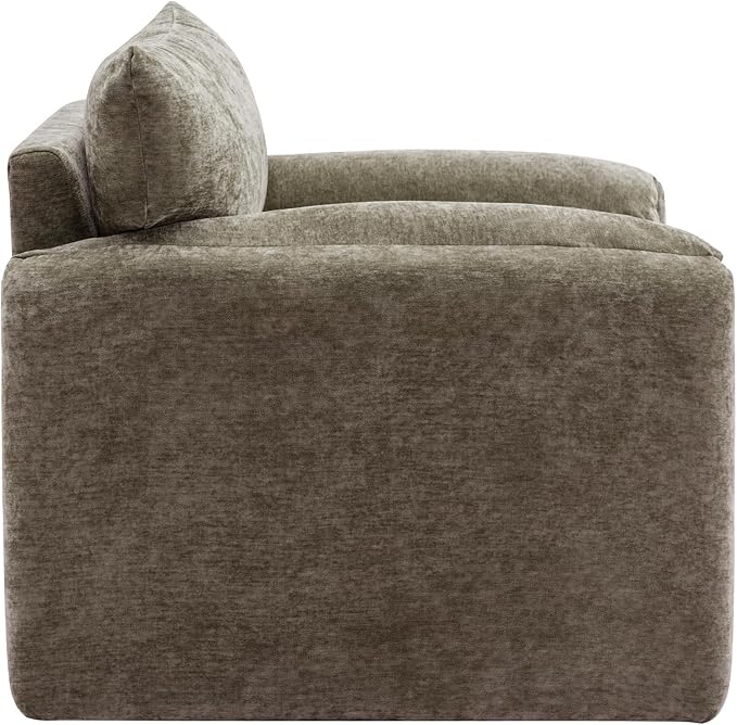 Modern Style Chenille Oversized Armchair Accent Chair Single Sofa Lounge Chair 38.6'' W for Living Room Bedroom Matcha Green